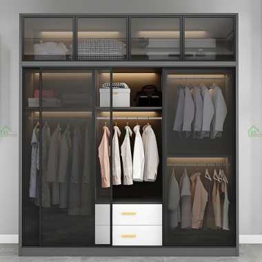 TỦ QUẦN ÁO CỬA KÍNH LÙA TK41