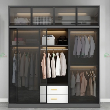 TỦ QUẦN ÁO CỬA KÍNH LÙA TK41​​​​​​​