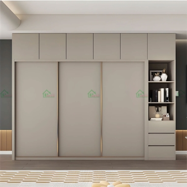 TỦ QUẦN ÁO CỬA LÙA 3 CÁNH ĐẸP TAL24​​​​​​​