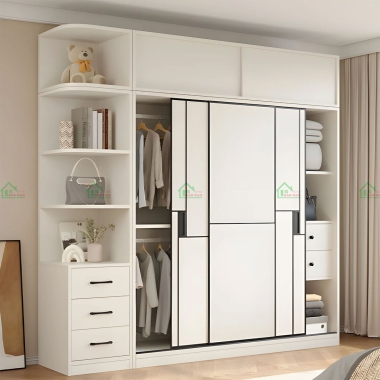 TỦ QUẦN ÁO CỬA LÙA 3 CÁNH TAL21​​​​​​​