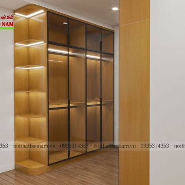 TỦ QUẦN ÁO GỖ CÁNH KÍNH TK36