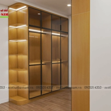 TỦ QUẦN ÁO GỖ CÁNH KÍNH TK36​​​​​​​