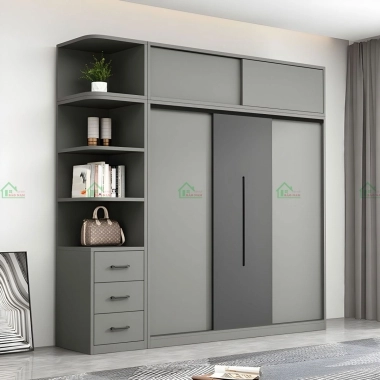 TỦ QUẦN ÁO GỖ CÔNG NGHIỆP MDF 3 CÁNH LÙA ĐẸP HIỆN ĐẠI TAL20​​​​​​​