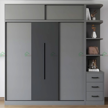 TỦ QUẦN ÁO GỖ MDF CÁNH LÙA HIỆN ĐẠI TAL25​​​​​​​