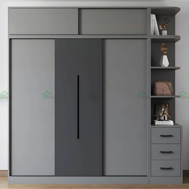TỦ QUẦN ÁO GỖ MDF CÁNH LÙA HIỆN ĐẠI TAL25​​​​​​​