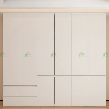 TỦ QUẦN ÁO MDF PHỦ MELAMINE TRẮNG CÁNH MỞ HIỆN ĐẠI TA78​​​​​​​