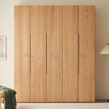 TỦ QUẦN ÁO GỖ SỒI TỰ NHIÊN GIÁ RẺ ĐẸP TATN35​​​​​​​