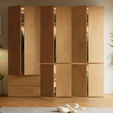 TỦ QUẦN ÁO GỖ TỰ NHIÊN HIỆN ĐẠI TATN25​​​​​​​