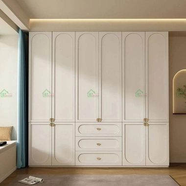 TỦ QUẦN ÁO GỖ TỰ NHIÊN TÂN CỔ ĐIỂN HIỆN ĐẠI TATN43​​​​​​​