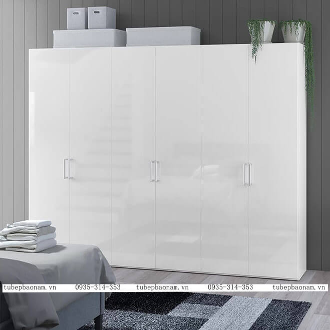 Tủ áo acrylic bóng gương hiện đại TAR05