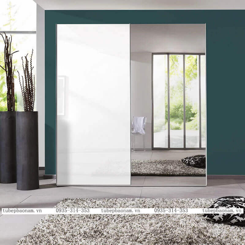 Tủ áo acrylic cánh lùa TAR04 - Tủ 2 cánh lùa kết hợp kính thủy