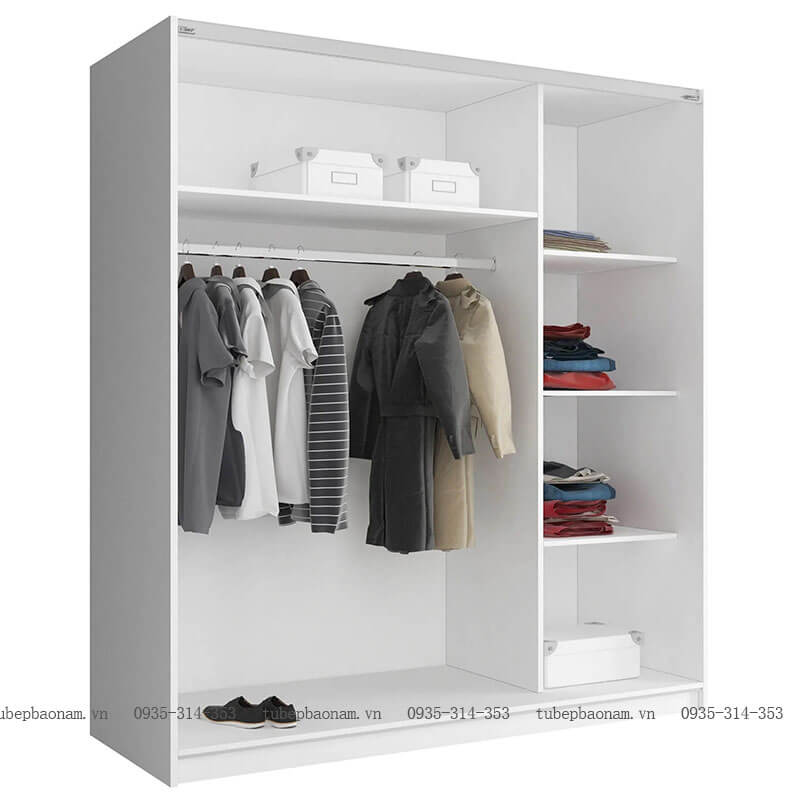 Bố trí khoa học giúp thuận tiện cho việc lưu trữ quần áo