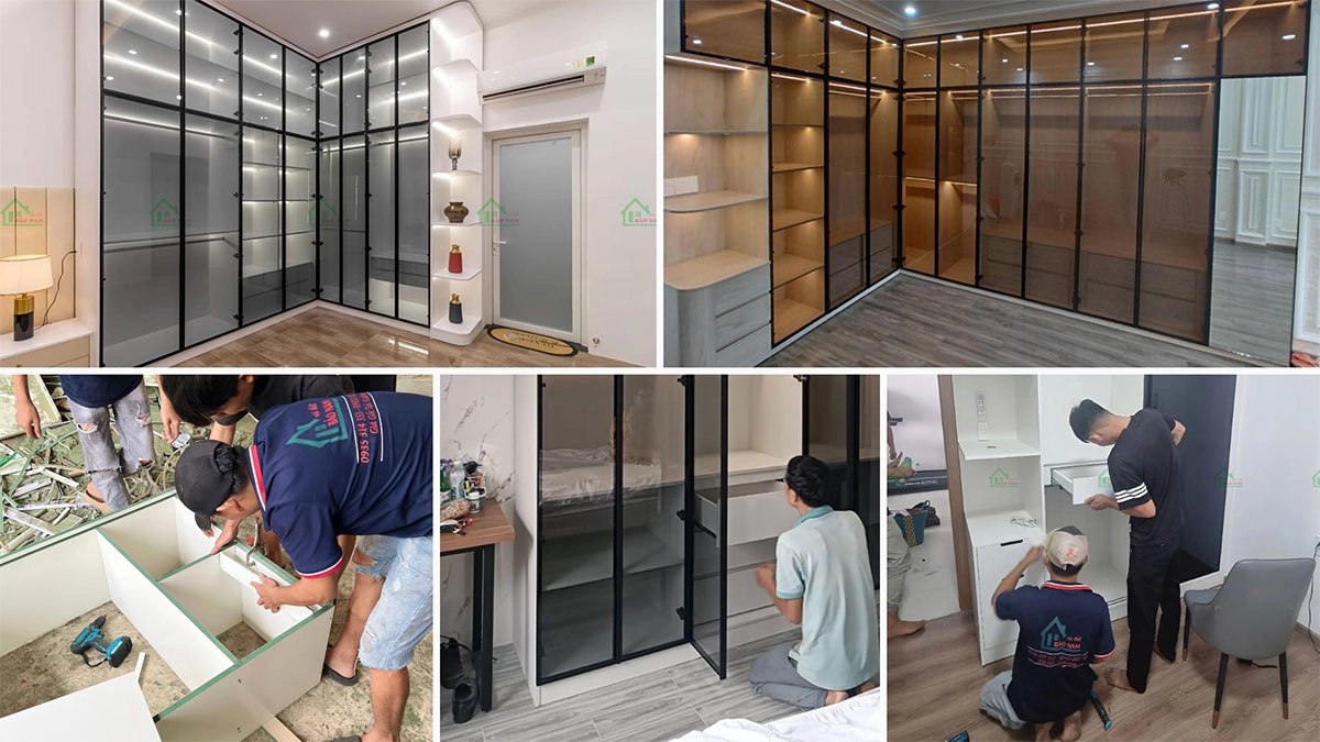 Đo đạc chính xác trước khi thi công, lắp đặt & hoàn thiện tỉ mỉ tủ áo âm tường, đảm bảo chất lượng