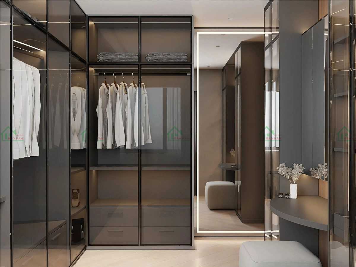 Tủ cánh kính gương tích hợp, giúp bạn làm đẹp dễ dàng cho buổi sáng bận rộn