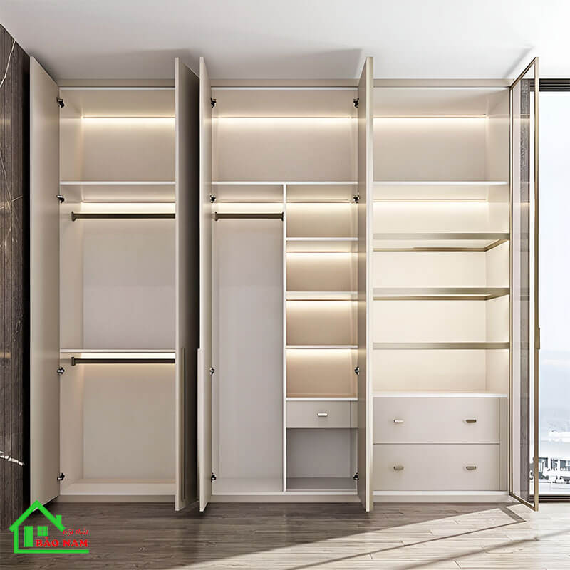 Mẫu tủ quần áo gỗ an cường đẹp TA07
