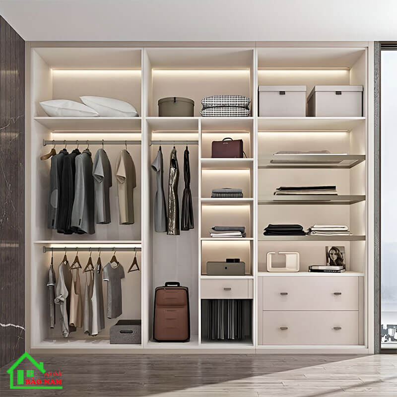 Thi công tủ quần áo gỗ an cường uy tín chất lượng - Bảo Nam