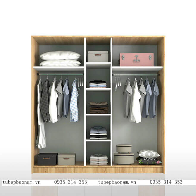 Thiết kế thi công tủ áo gỗ công nghiệp giá rẻ