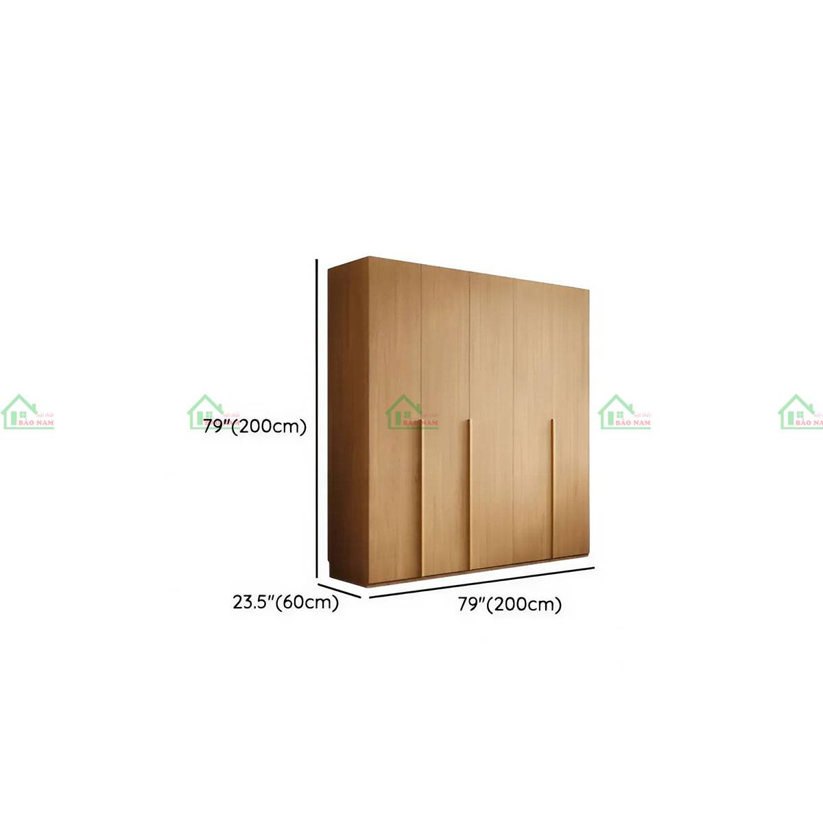 Tủ quần áo TATN24 kích thước 200cm x 60cm x 200cm với thiết kế hiện đại và tối giản