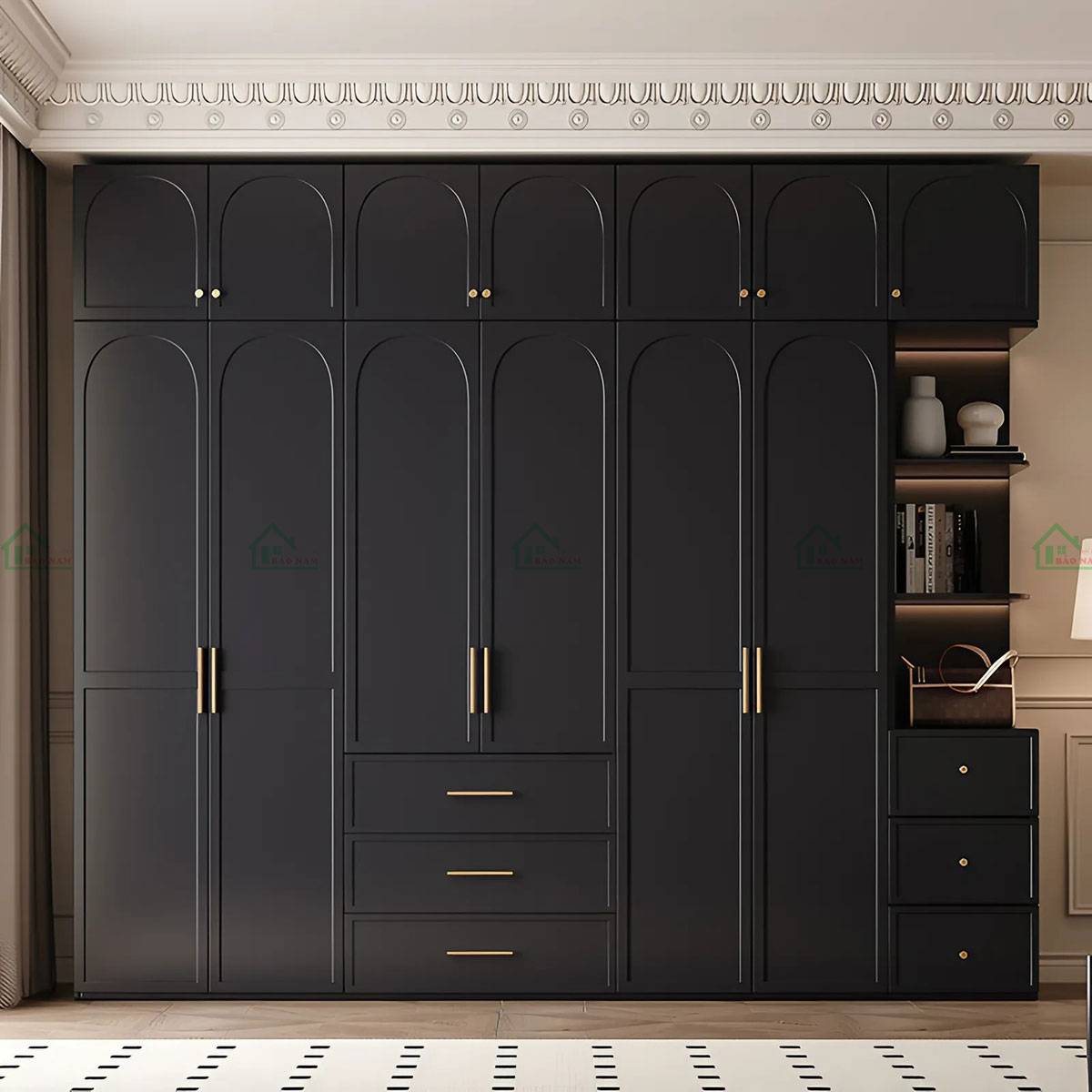 Tủ áo gỗ tự nhiên Indochine TATN11 - Thiết kế tối giản, hiện đại