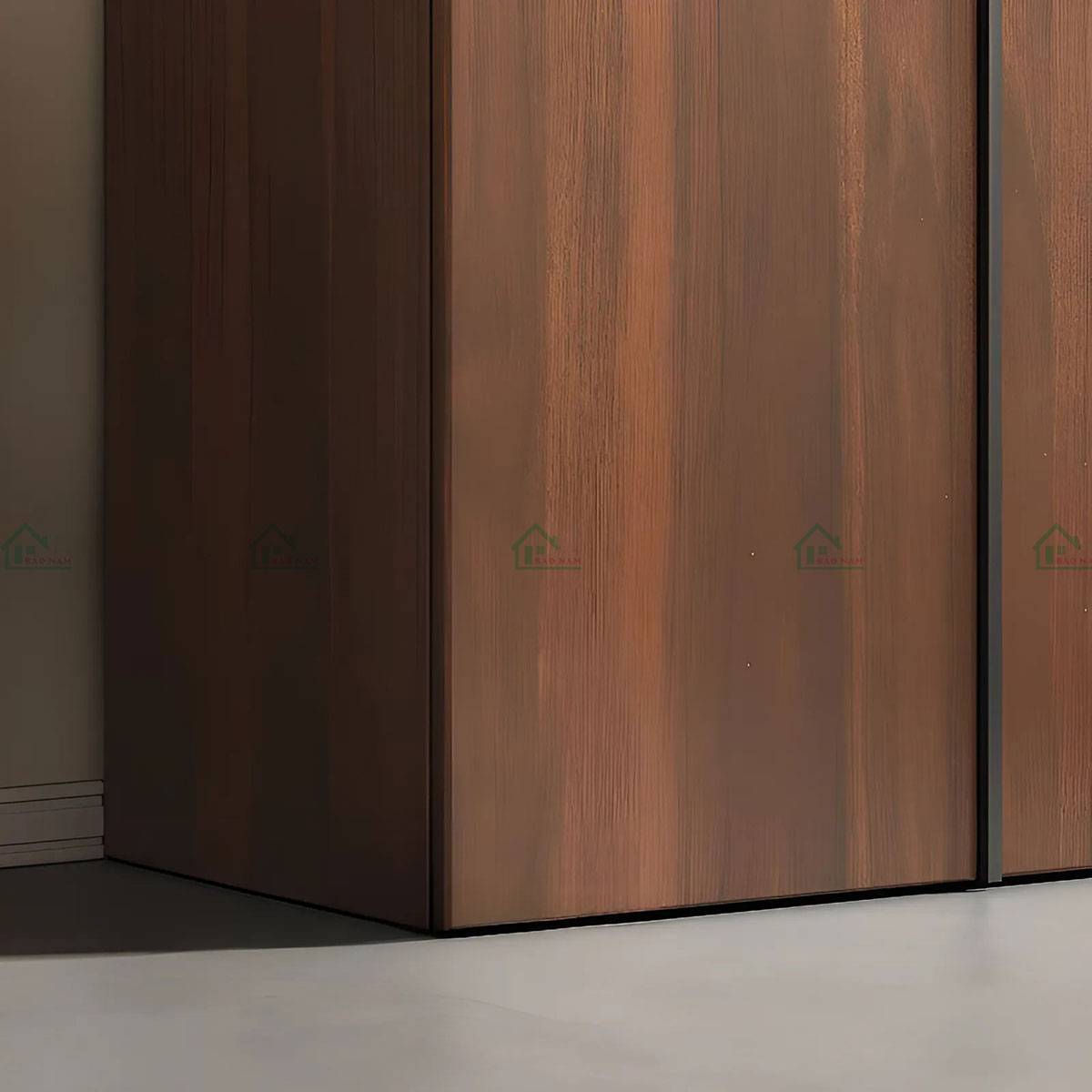 Chất liệu gỗ căm xe cao cấp của tủ quần áo TATN42, màu nâu đậm tự nhiên