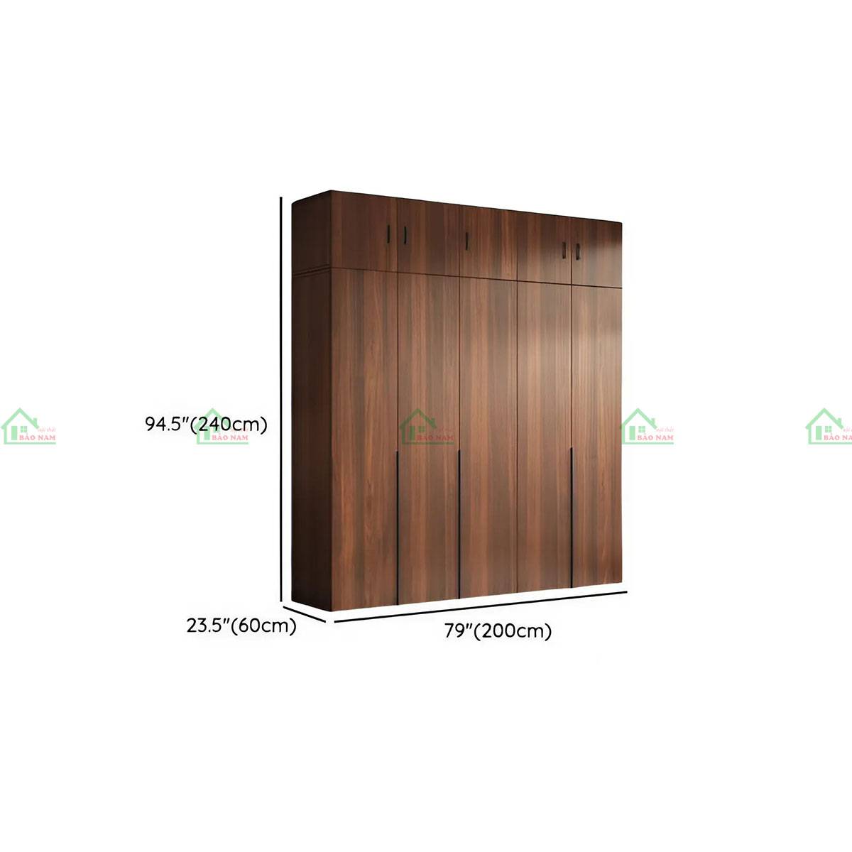 Tủ quần áo TATN42 - Kích thước 200cm x 60cm x 240cm