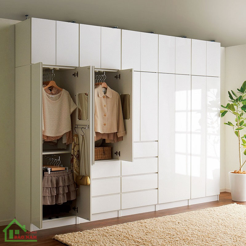 Tủ Áo Màu Trắng Hiện Đại TA05 