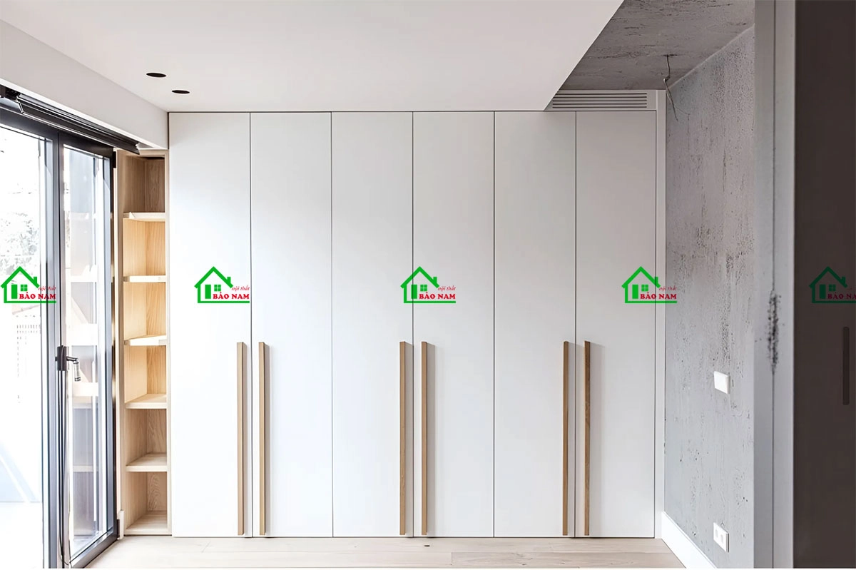 Tủ quần áo gỗ công nghiệp MDF hiện đại, thiết kế thông minh
