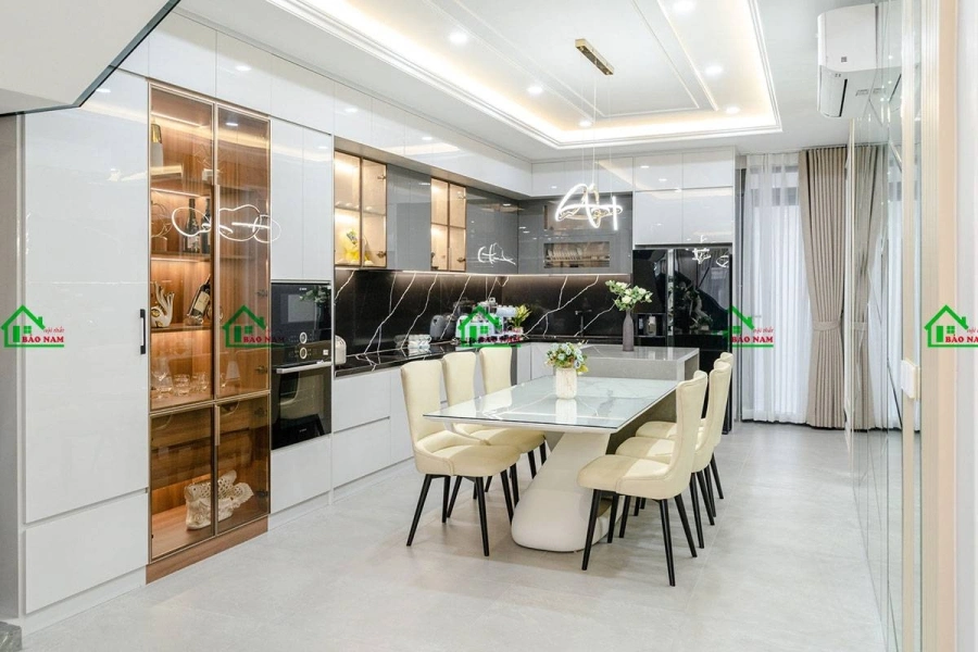 Tủ Bếp Acrylic An Cường Đẹp Hiện Đại TBA44