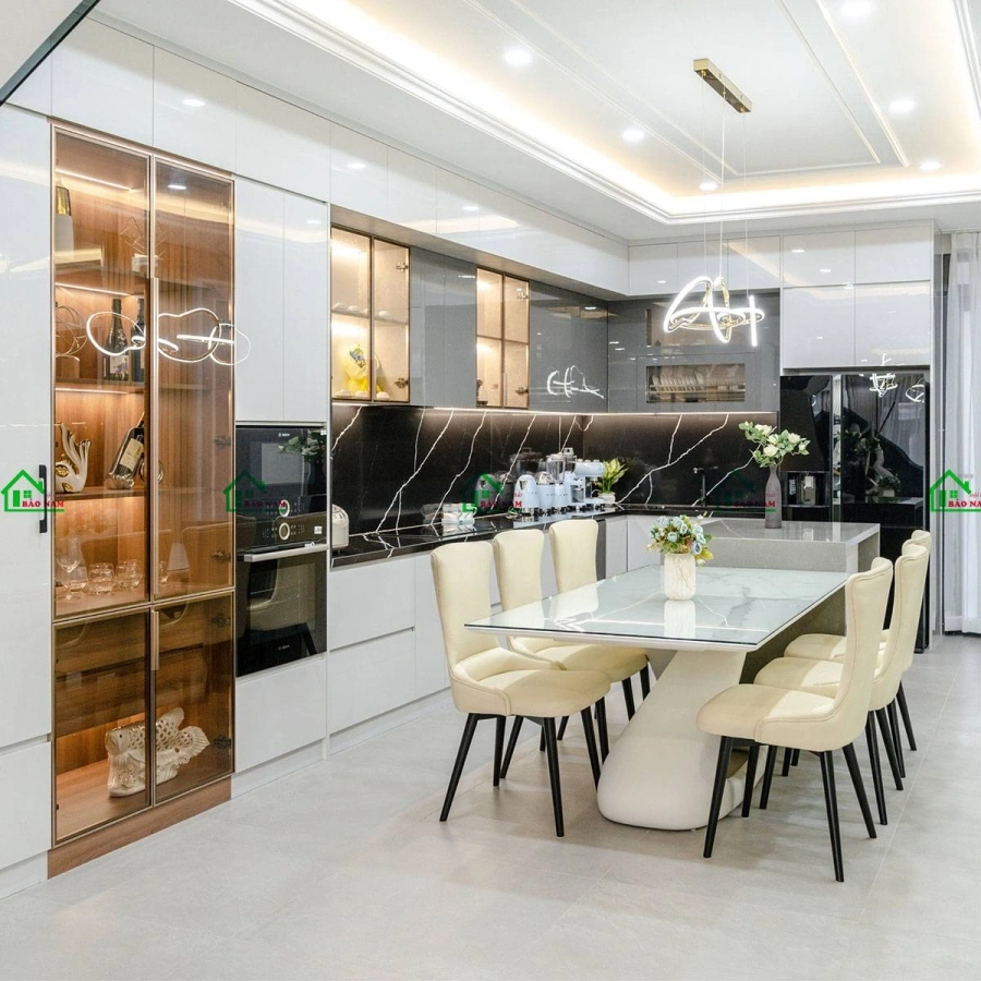 Tủ Bếp Acrylic An Cường Đẹp Hiện Đại TBA44