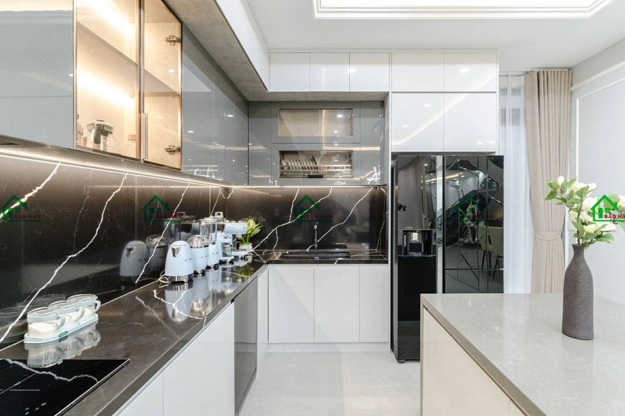 Tủ Bếp Acrylic An Cường Đẹp Hiện Đại TBA44