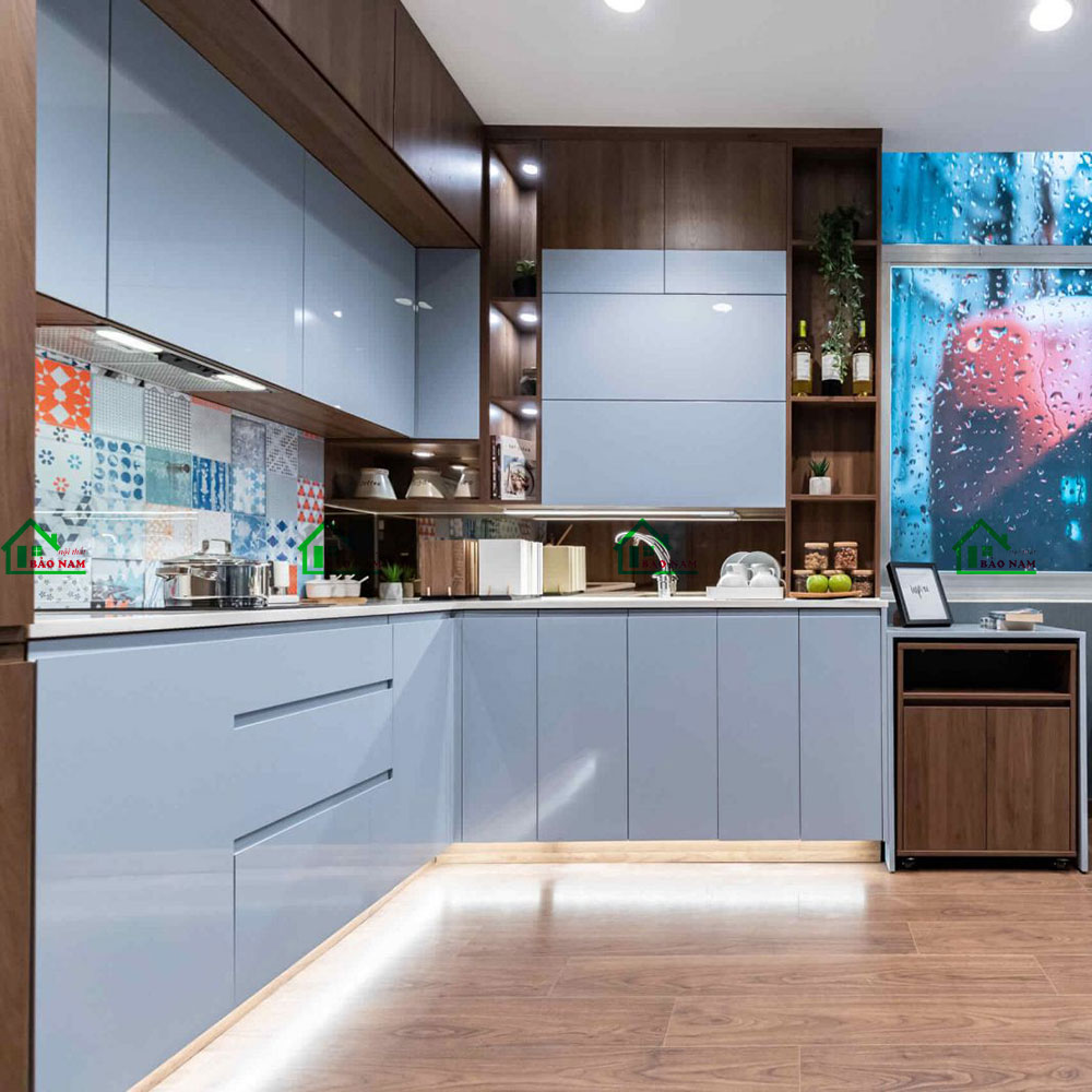 Tủ Bếp Acrylic An Cường Đẹp Hiện Đại TBA46