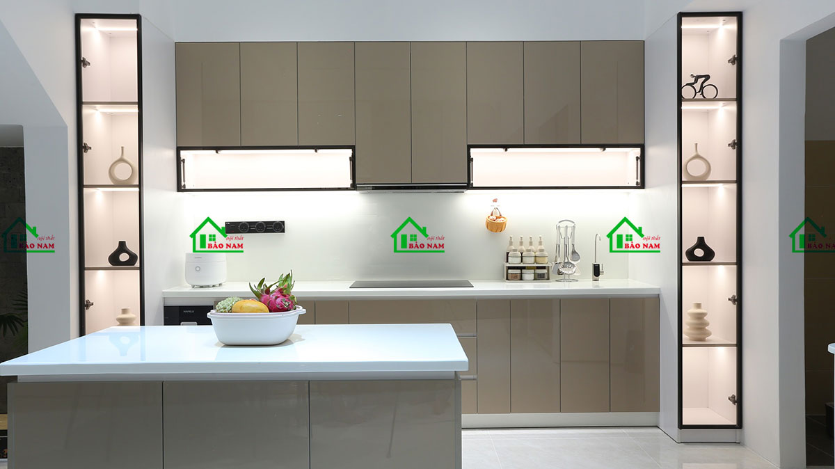 Tủ Bếp Acrylic An Cường Đẹp Hiện Đại TBA47