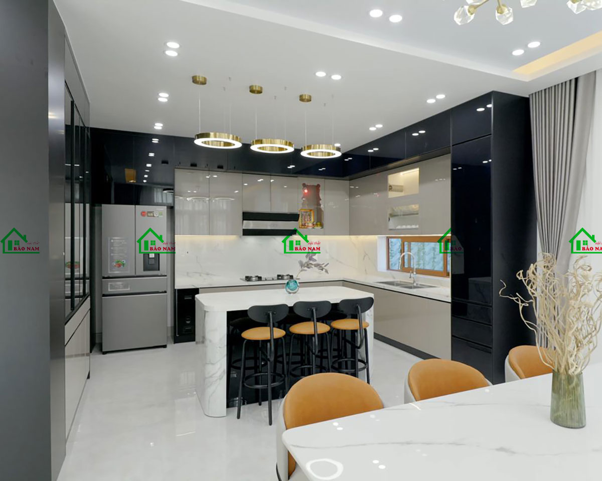 Mẫu Tủ Bếp Acrylic An Cường Đẹp Hiện Đại TBA49
