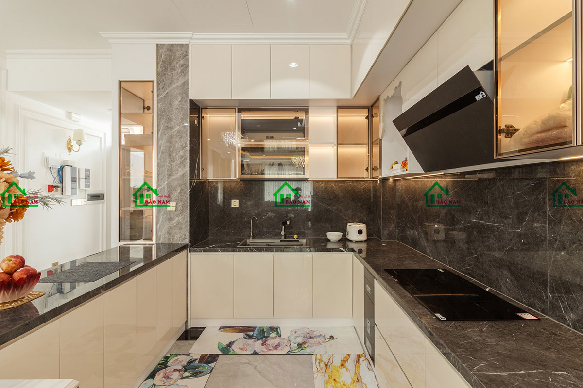 Tủ Bếp Acrylic An Cường Đẹp Hiện Đại TBA50