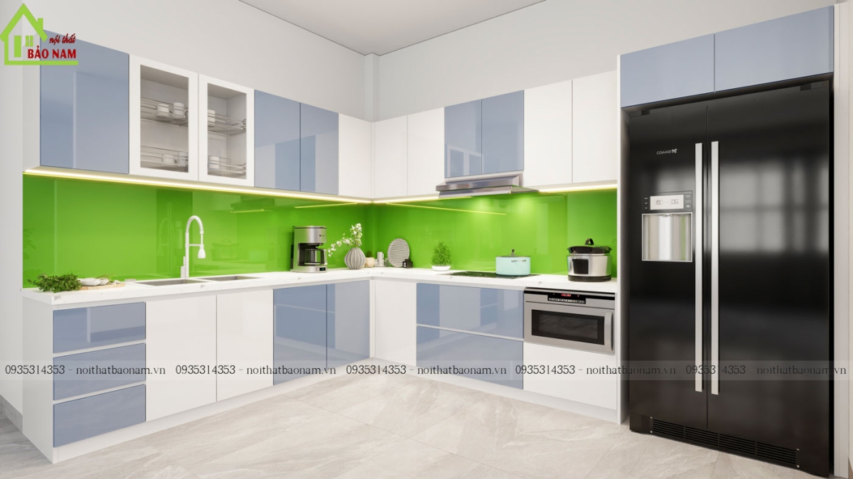 Tủ Bếp Acrylic An Cường Đẹp TBA65