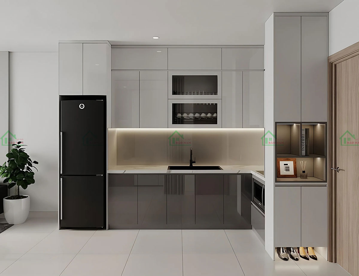 Tủ Bếp Acrylic An Cường Hiện Đại Sang Trọng TBA82