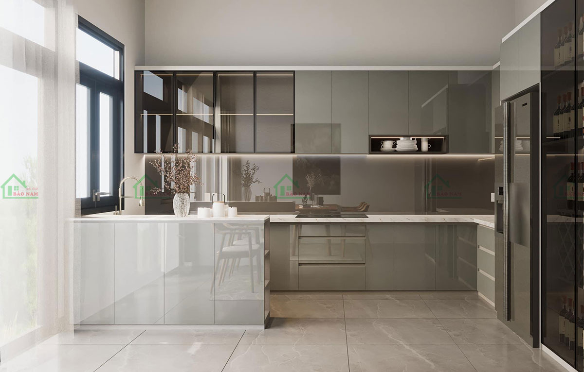Tủ Bếp Acrylic An Cường TBA68