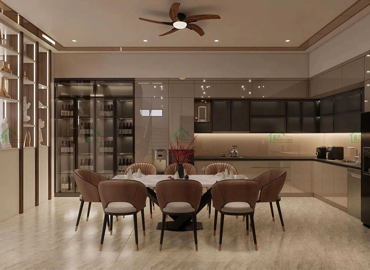 Tủ bếp acrylic đa dạng trong thiết kế, phù hợp nhiều phong cách nội thất