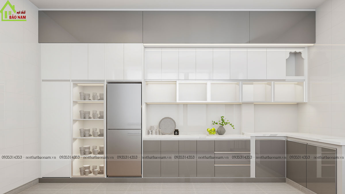 Tủ Bếp Acrylic Đẹp Hiện Đại TBA27