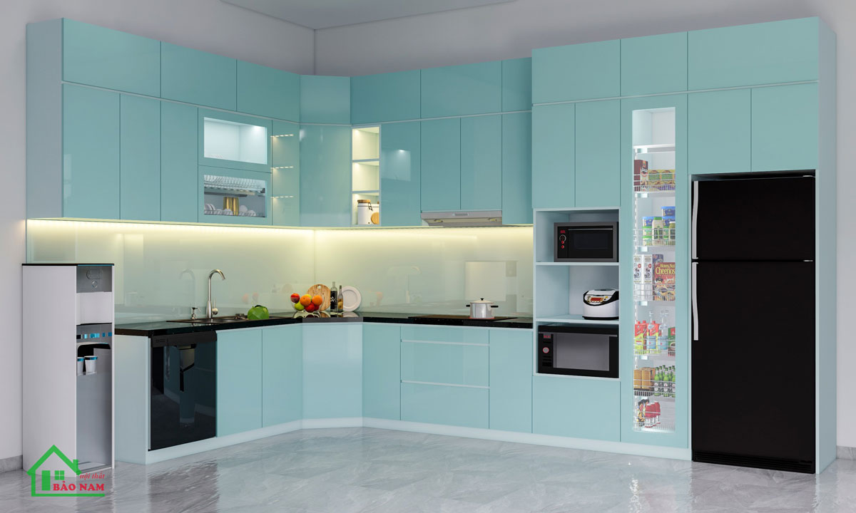 Tủ Bếp Acrylic Đẹp Hiện Đại TBA28