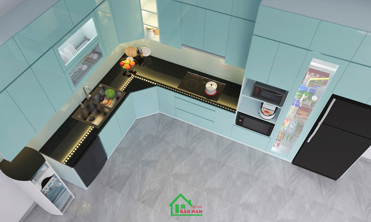 Thiết kế & Thi công tủ bếp Acrylic An Cường