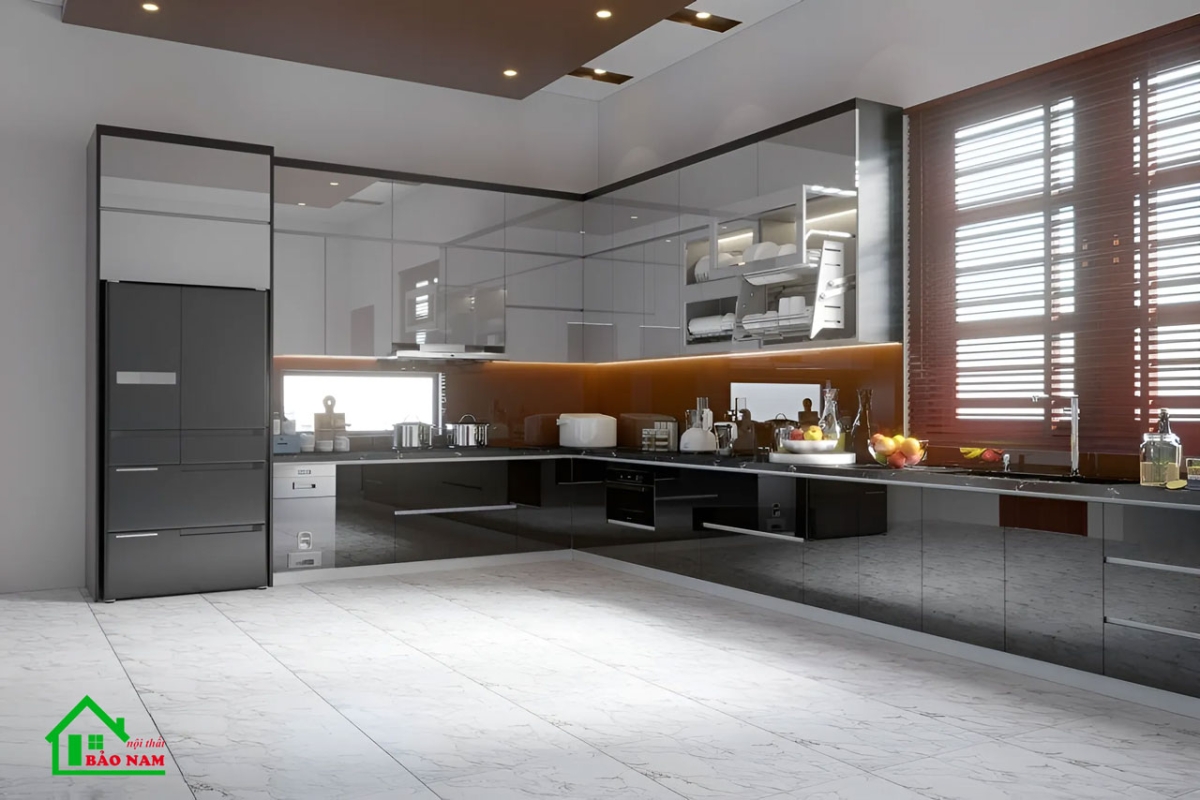 Mẫu Tủ Bếp Acrylic An Cường Đẹp Hiện Đại