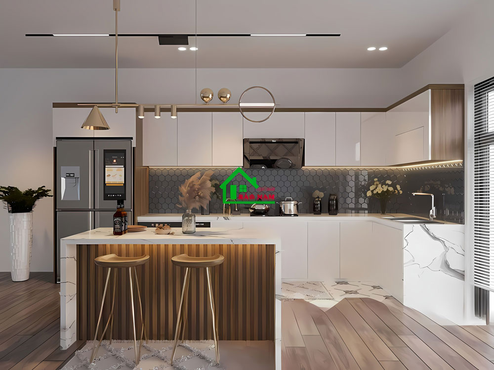 Tủ Bếp Acrylic Đẹp Hiện Đại TBA31