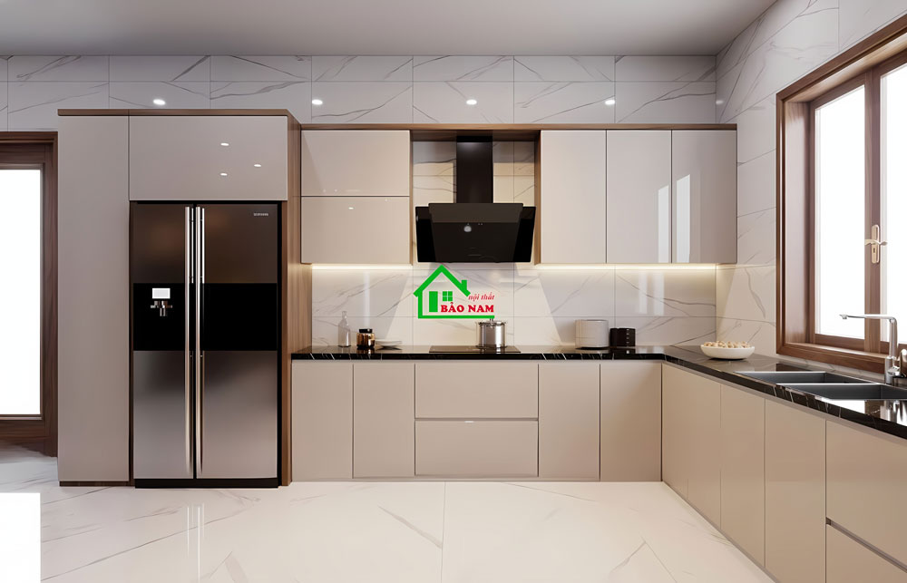 Tủ Bếp Acrylic Đẹp Hiện Đại TBA34