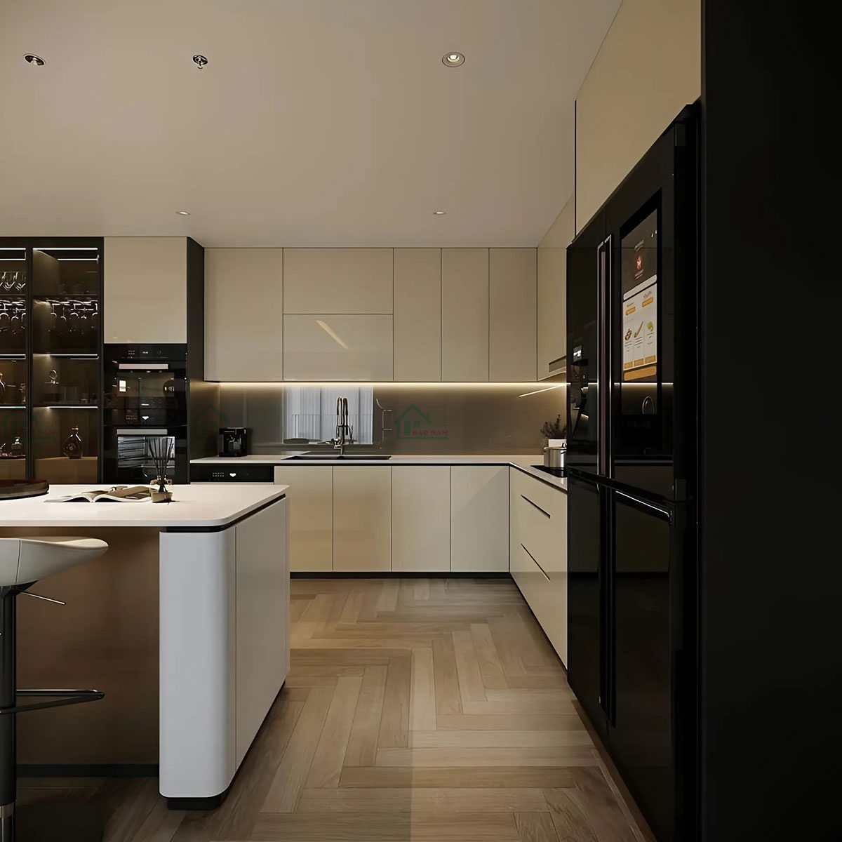 Tủ Bếp Acrylic Hiện Đại Đẹp TBA79