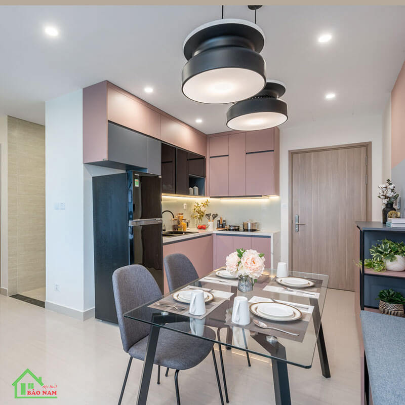 Thiết kế thi công tủ bếp an cường giá rẻ
