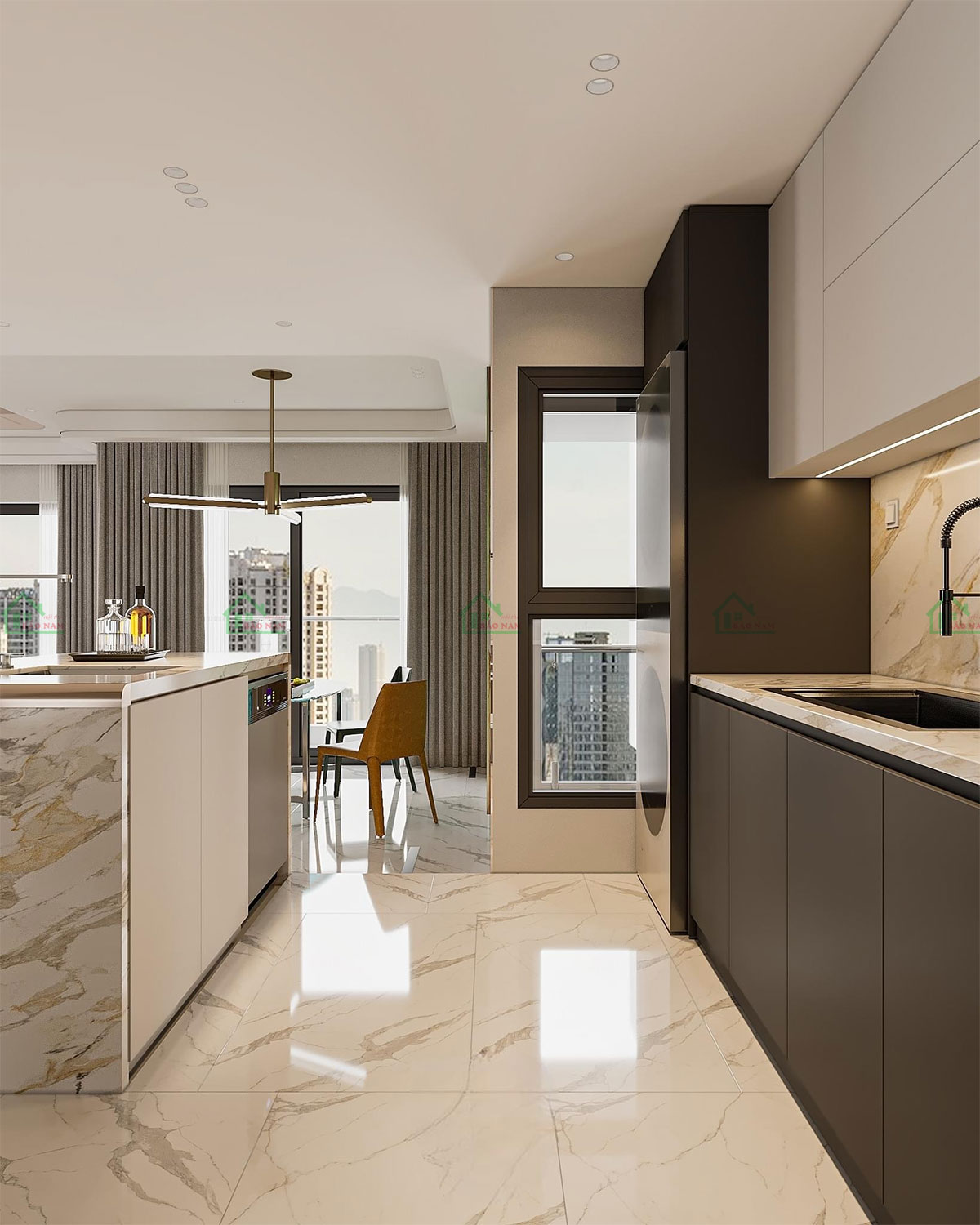 Thiết kế tủ bếp hiện đại đẹp