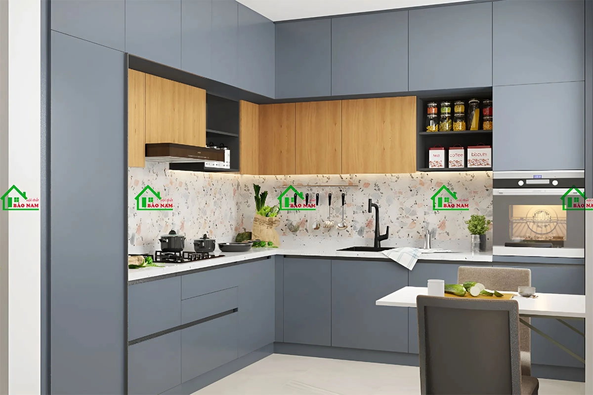 Tủ bếp gỗ MFC đẹp hiện đại