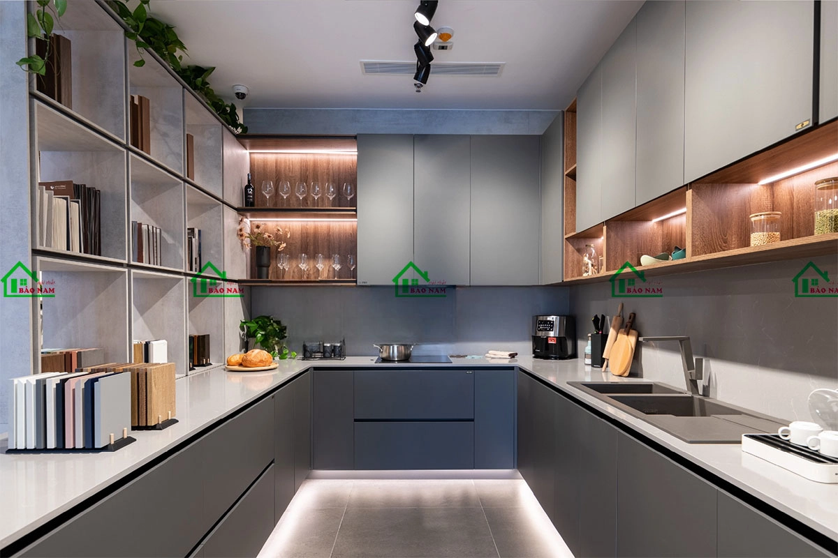 Tủ bếp laminate bền đẹp, chống trầy xước