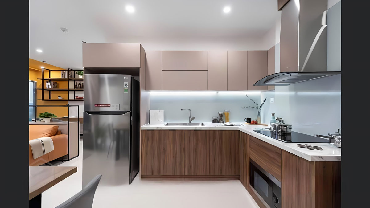 Thiết kế & thi công tủ bếp gỗ công nghiệp an cường TB22